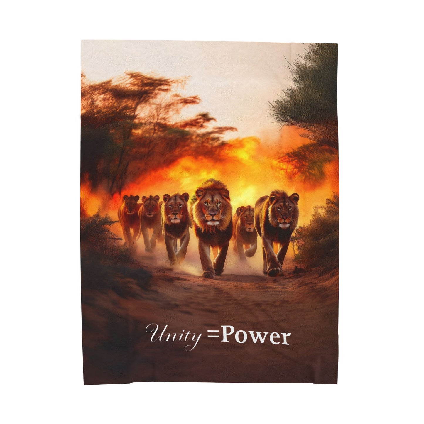 Velveteen Plush Blanket - Unity = Power Cozy Decorative Throw