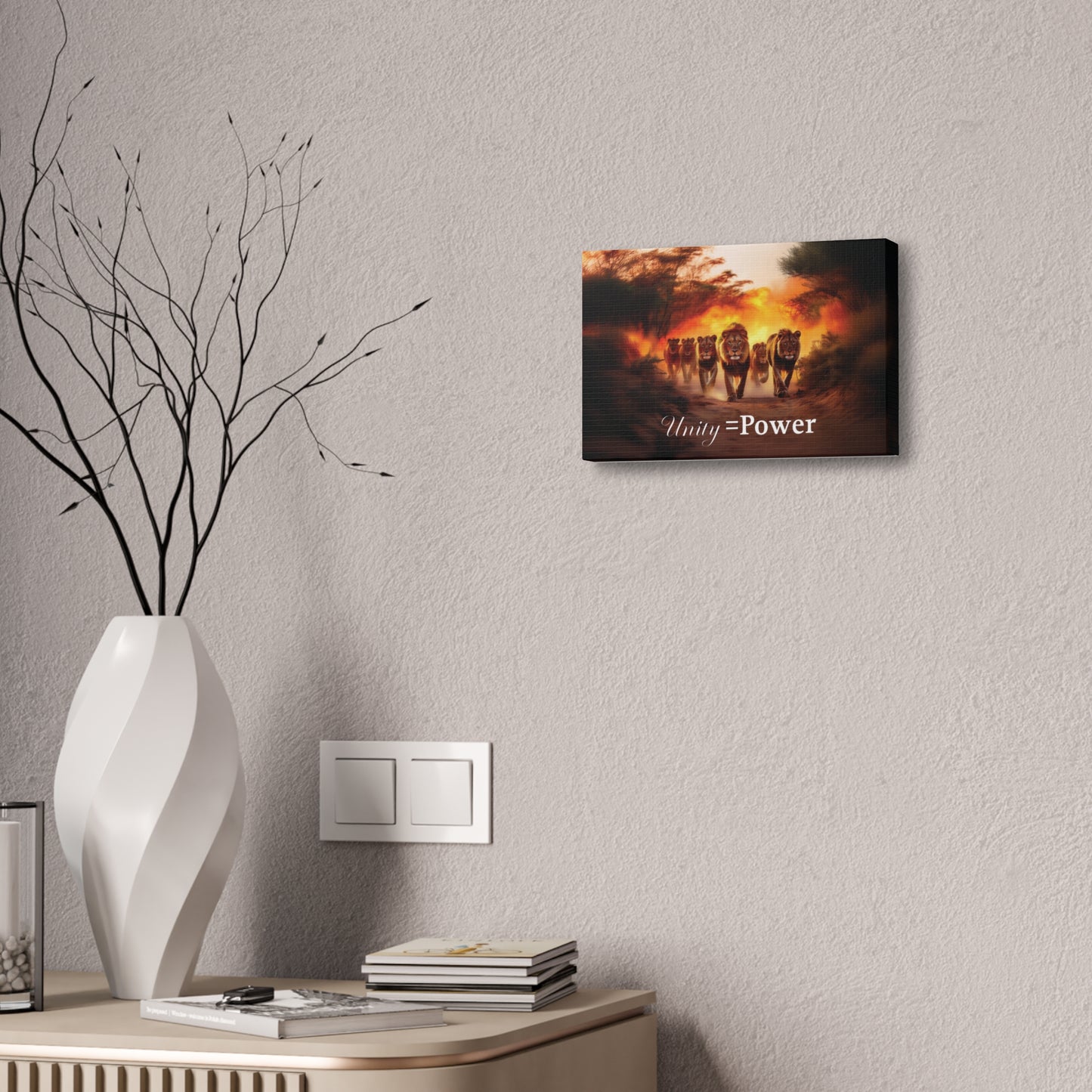 Canvas Wall Art - Unity=Power Inspirational Picture