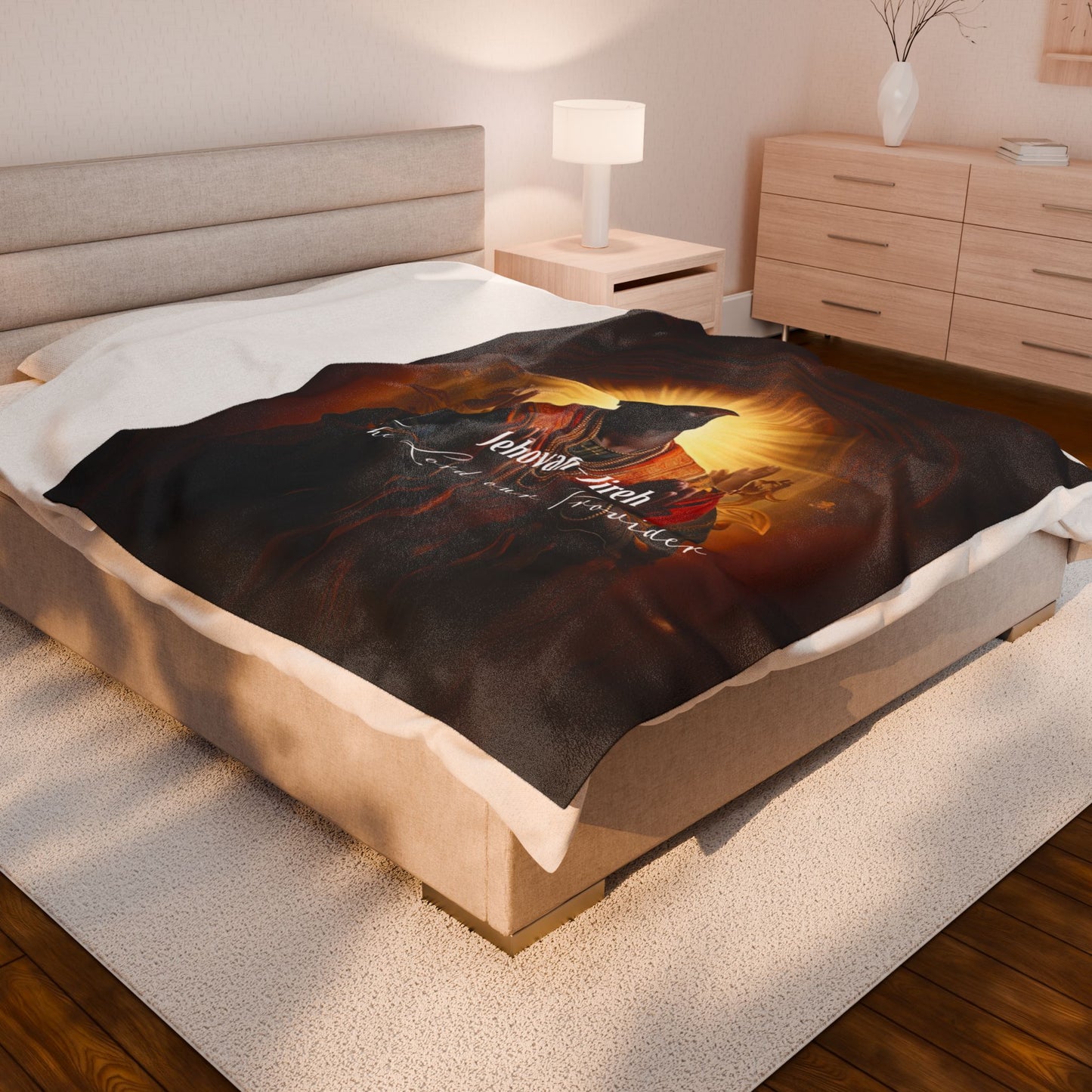 Velveteen Plush Blanket - Cozy Spiritual Comfort for Home