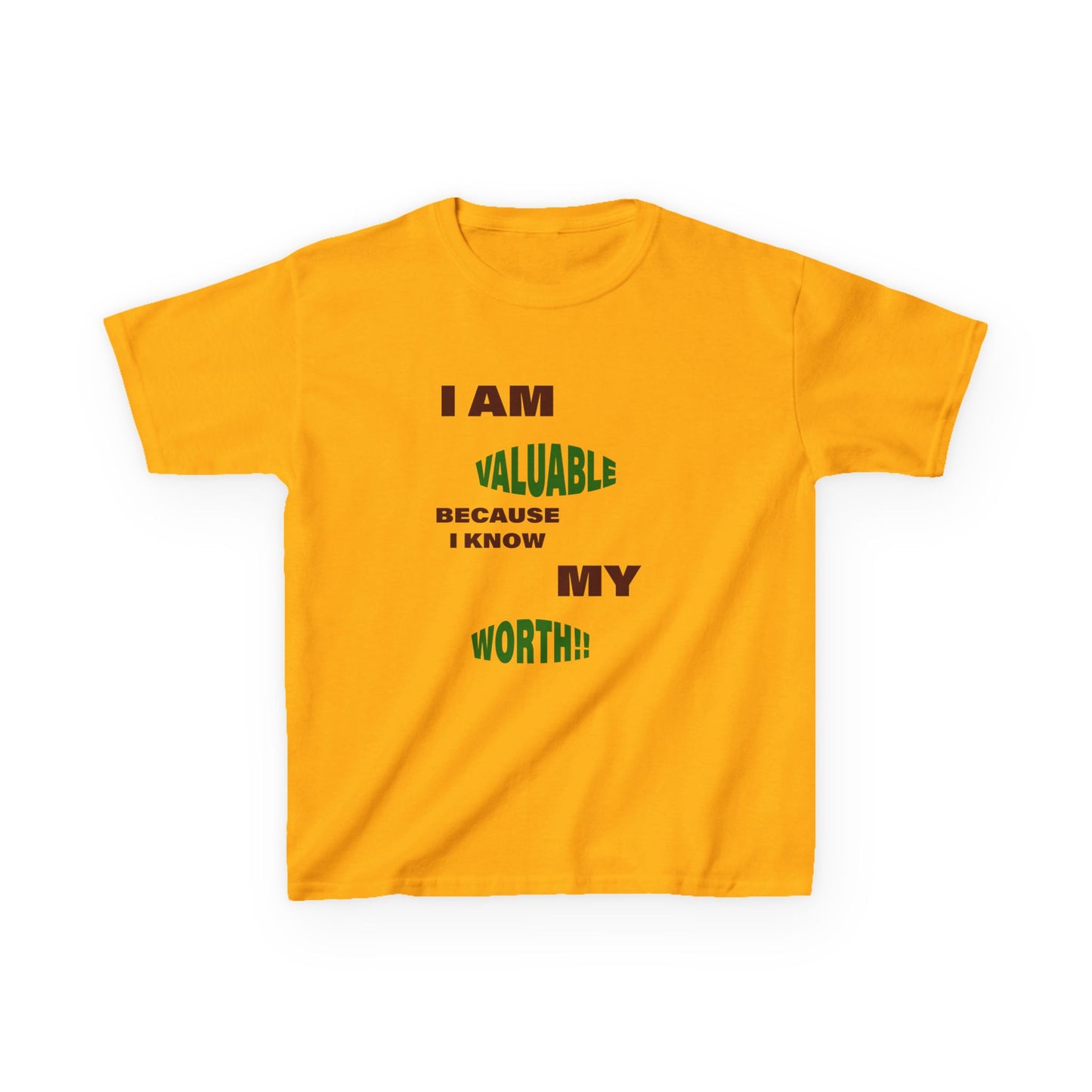 Youth Tee - I am Valuable Because I Know My Worth