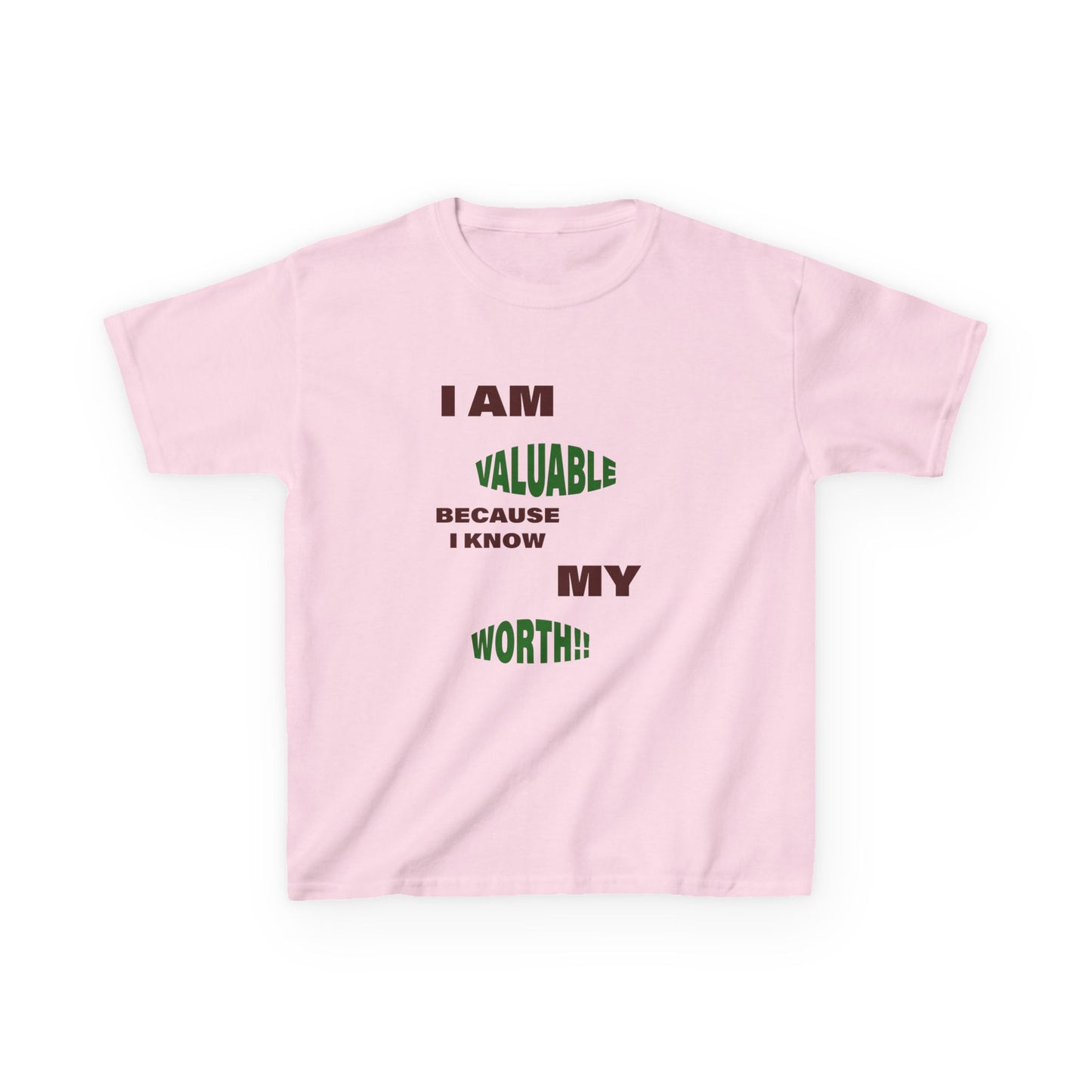 Youth Tee - I am Valuable Because I Know My Worth