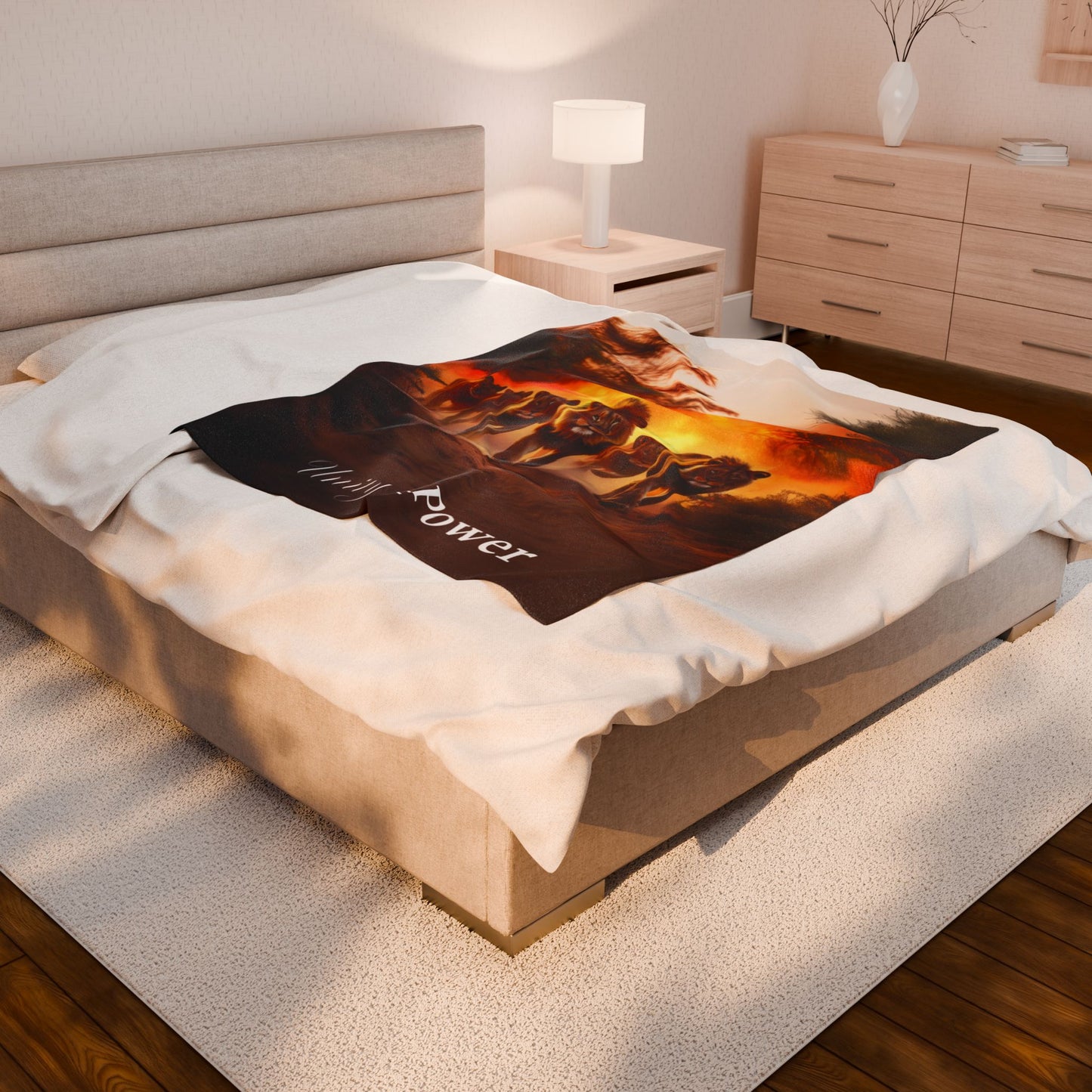 Velveteen Plush Blanket - Unity = Power Cozy Decorative Throw