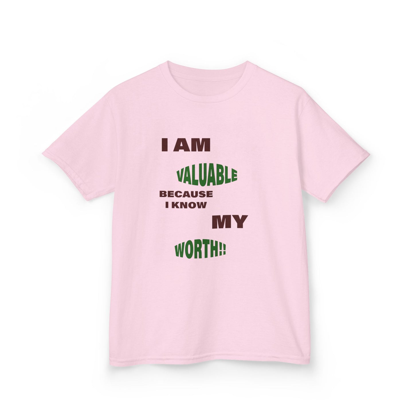 Youth Tee - I am Valuable Because I Know My Worth