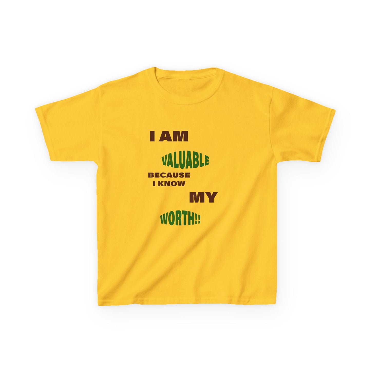 Youth Tee - I am Valuable Because I Know My Worth