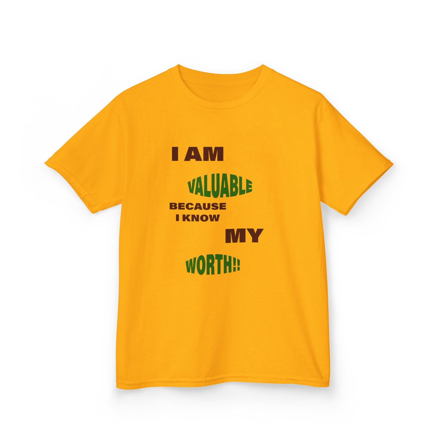 Youth Tee - I am Valuable Because I Know My Worth