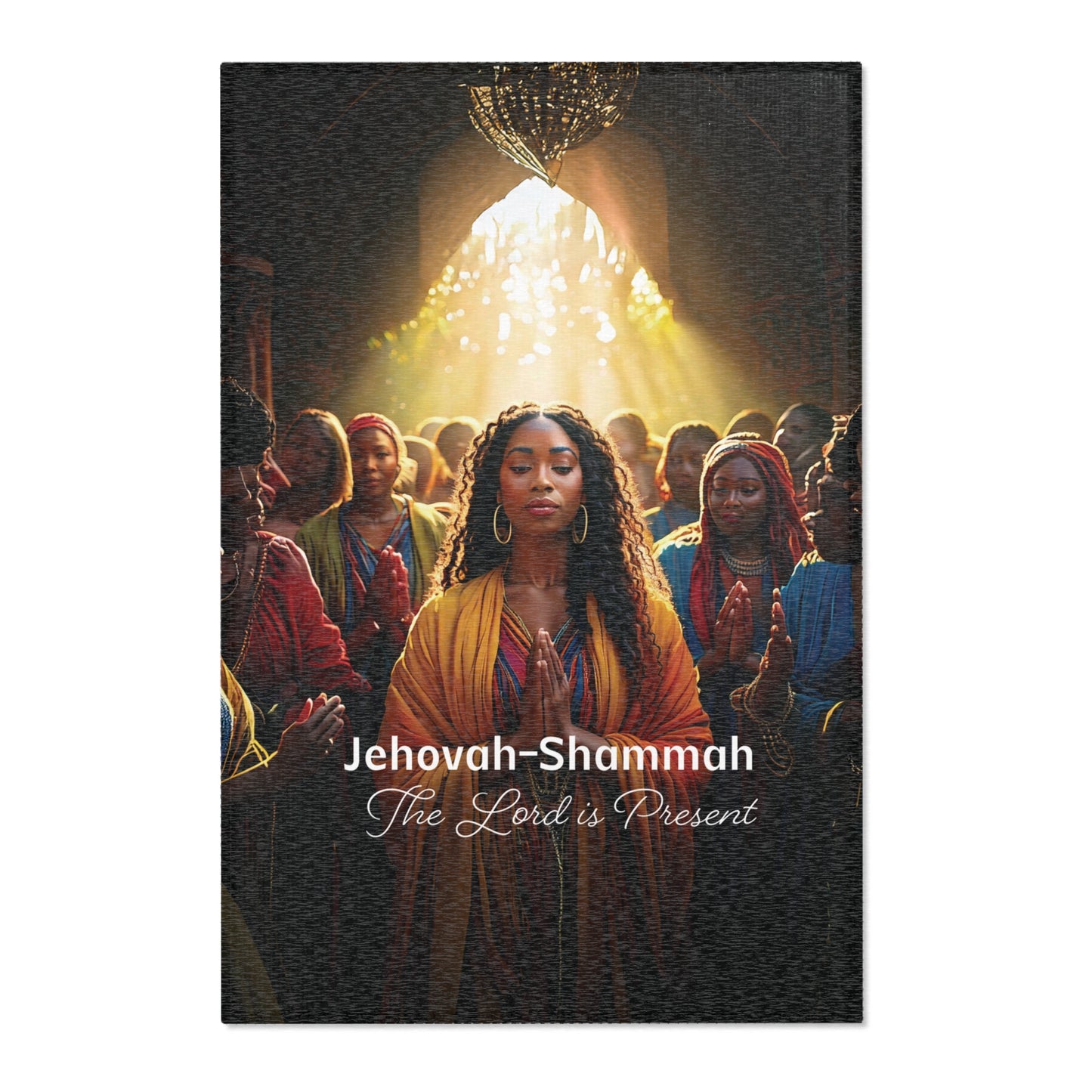 Jehovah-Shammah Inspirational Area Rug - The Lord is Present Home Decor