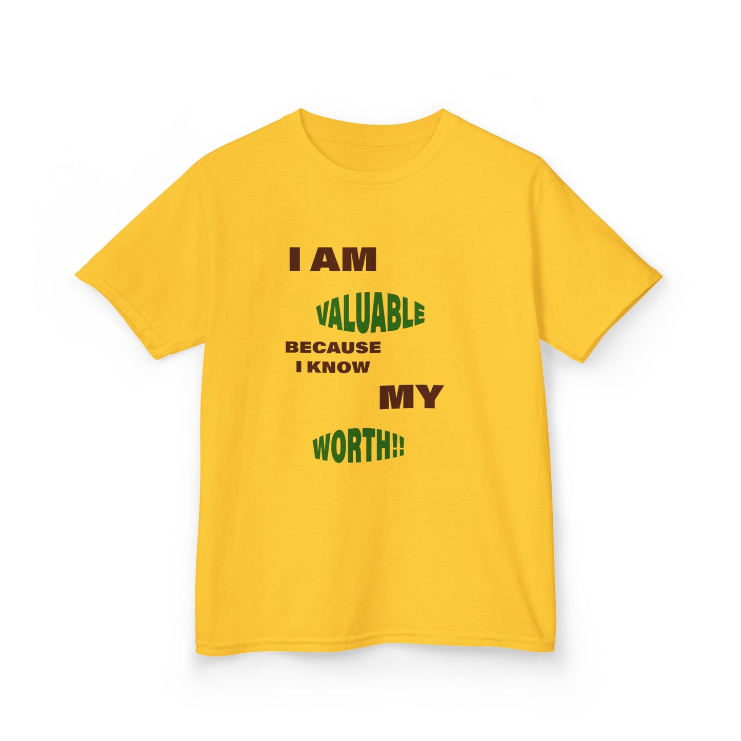 Youth Tee - I am Valuable Because I Know My Worth