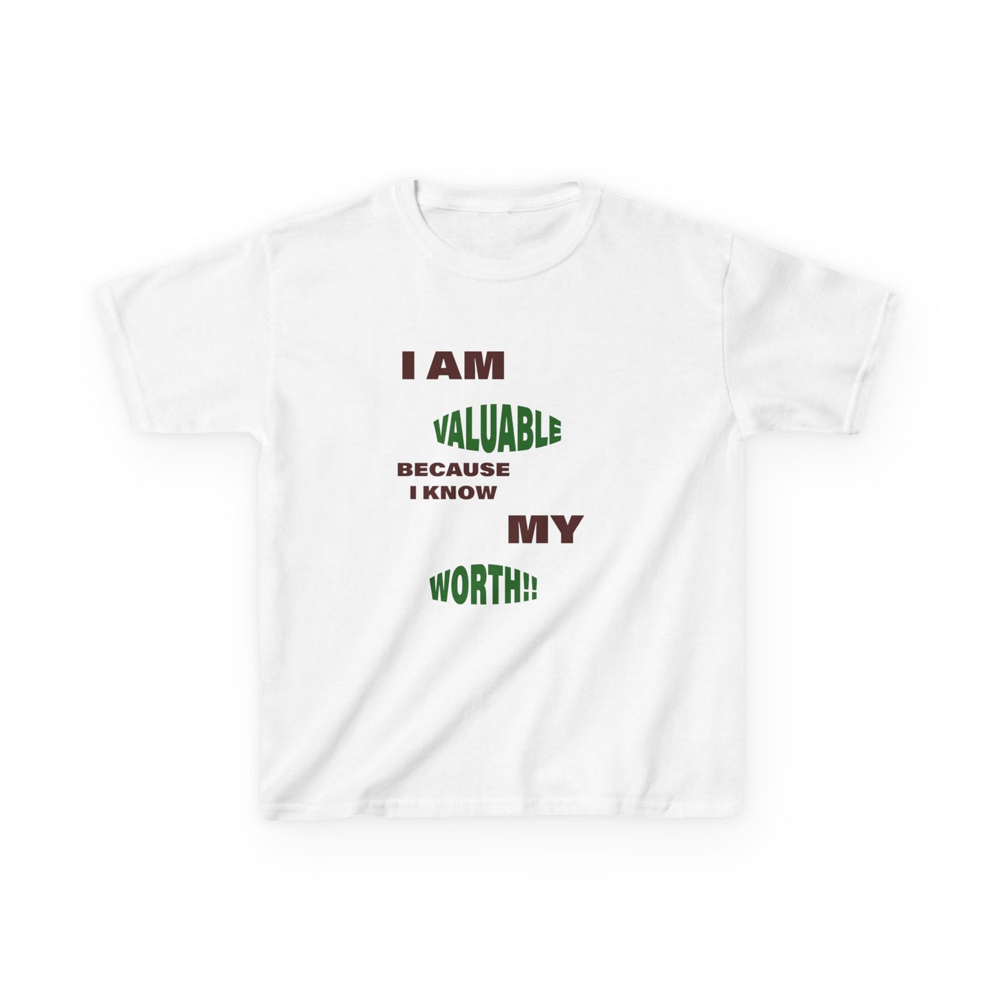 Youth Tee - I am Valuable Because I Know My Worth