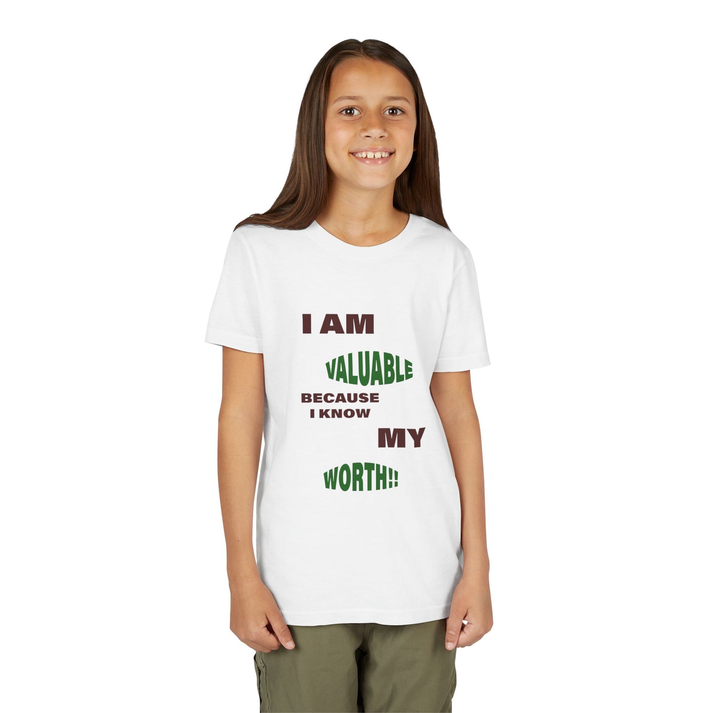 Youth Tee - I am Valuable Because I Know My Worth