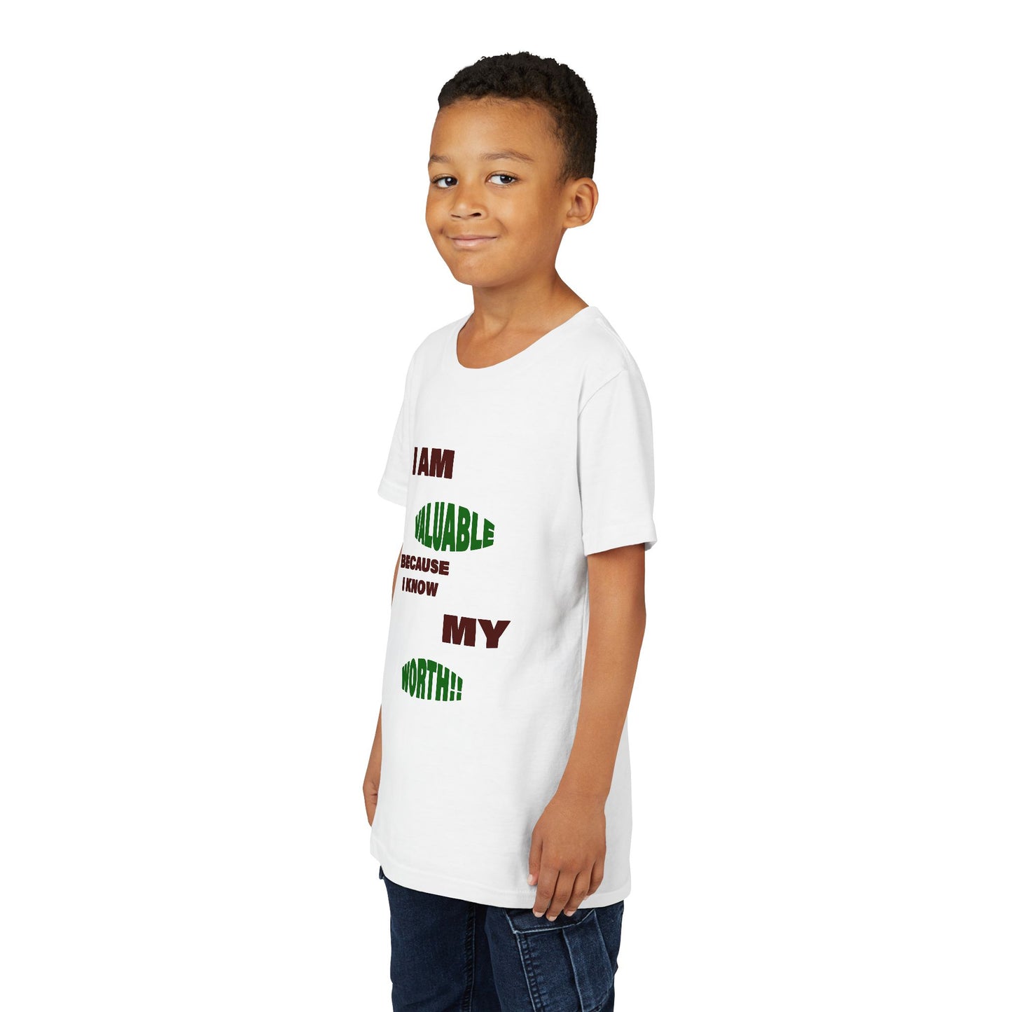Youth Tee - I am Valuable Because I Know My Worth