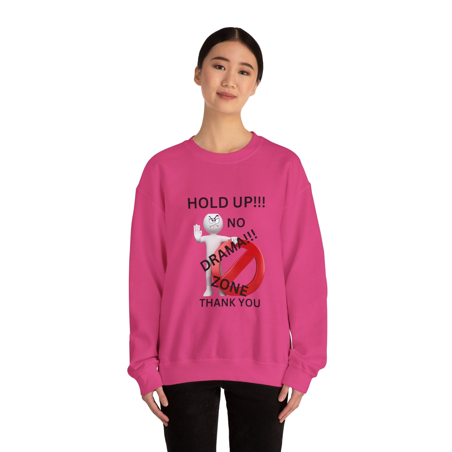 NO  DRAMA Unisex Crewneck Sweatshirt - Classic Comfort and Style