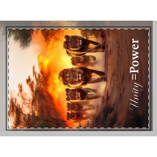 Area Rug | Lion Unity Premium Power Themed Living Room Decor