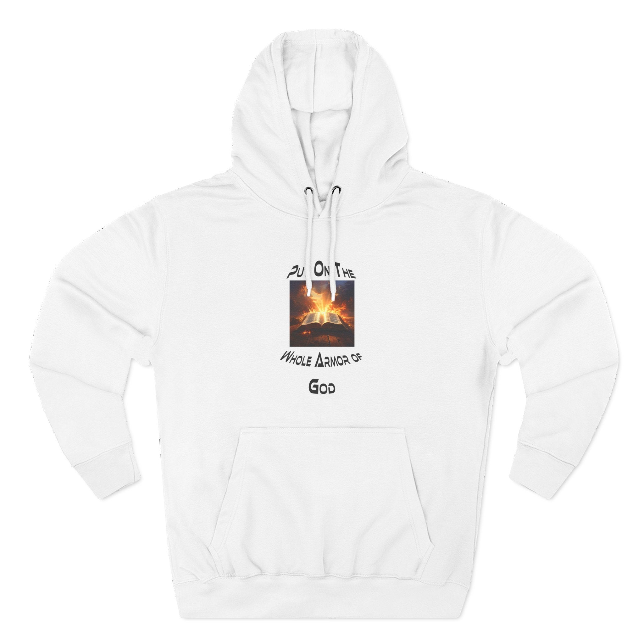 Inspirational Christian Fleece Hoodie — Faith-Based Three-Panel Pullover