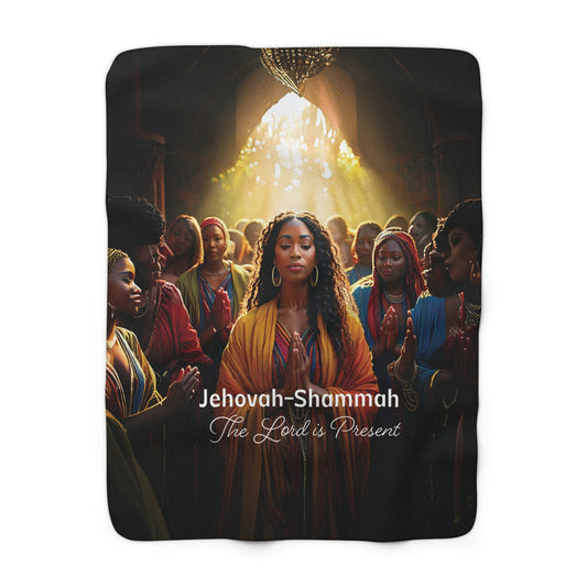 Sherpa Fleece Blanket - Jehovah-Shammah Cozy & Inspirational Comfort