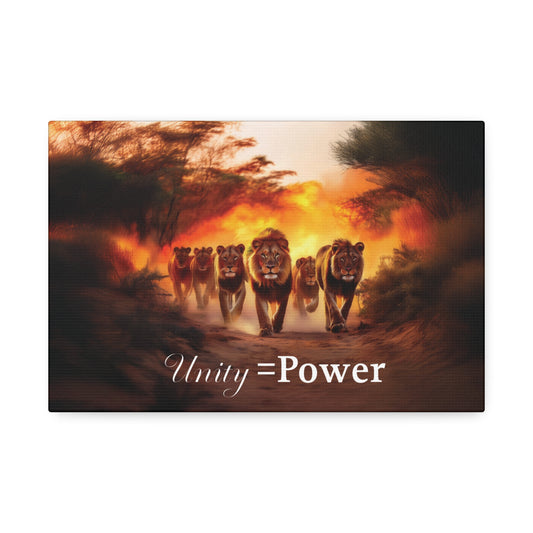 Canvas Wall Art - Unity=Power Inspirational Picture