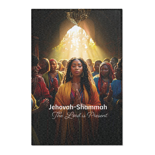Jehovah-Shammah Inspirational Area Rug - The Lord is Present Home Decor