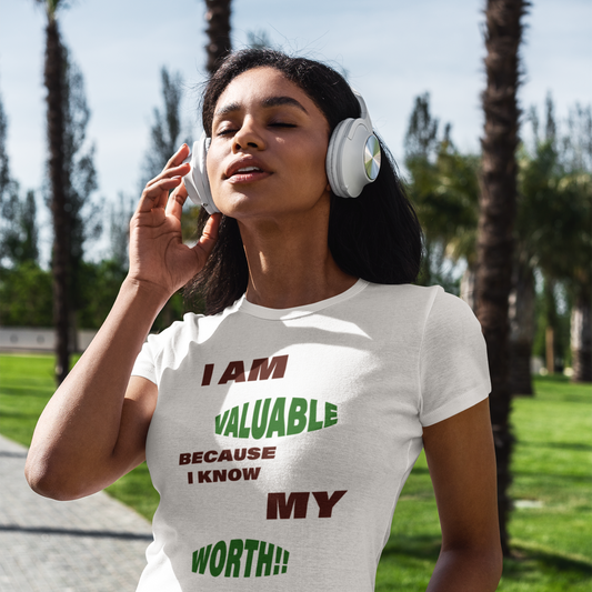 Empowerment Youth Tee - "I Am Valuable Because I Know My Worth"