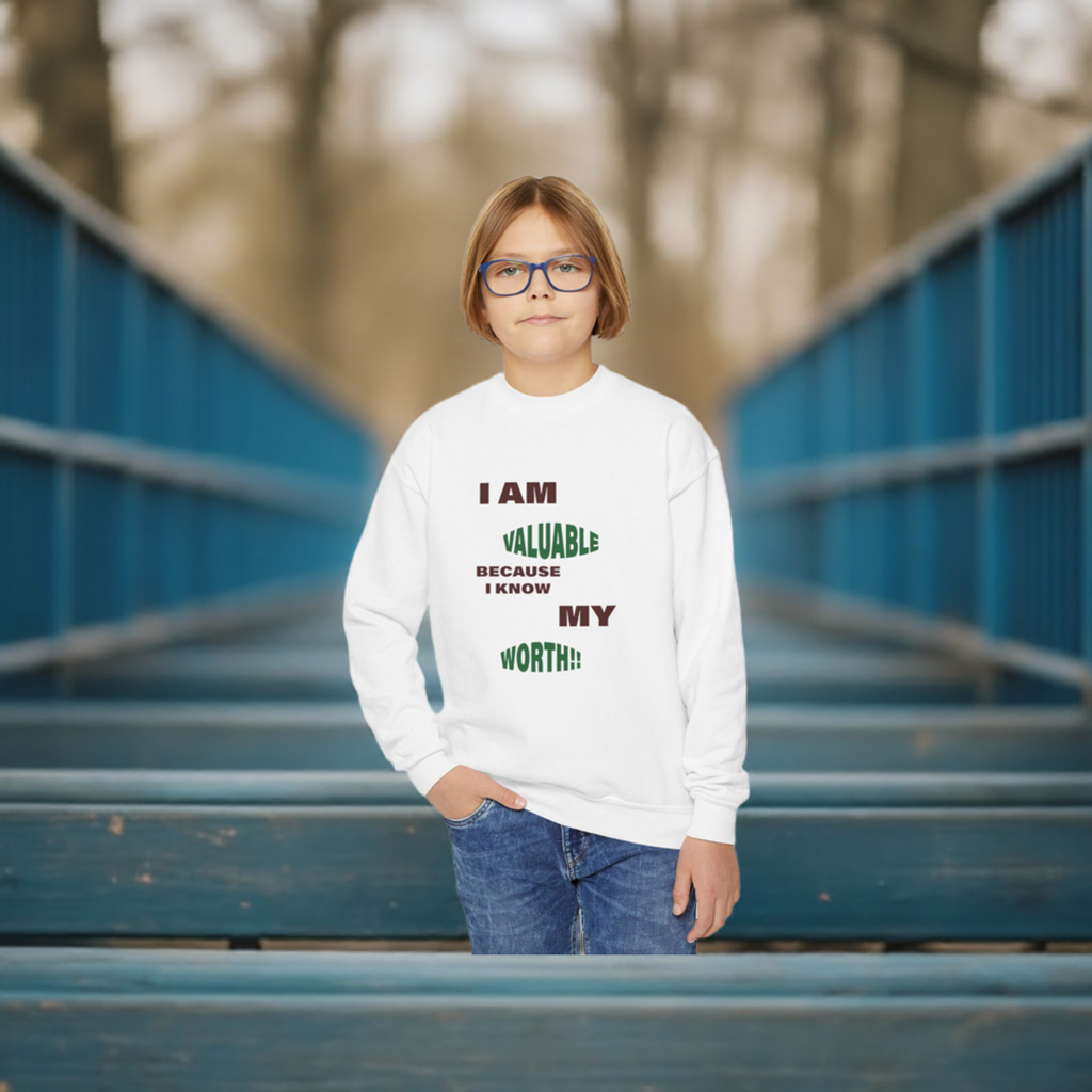 I AM VALUABLE Youth Crewneck Sweatshirt