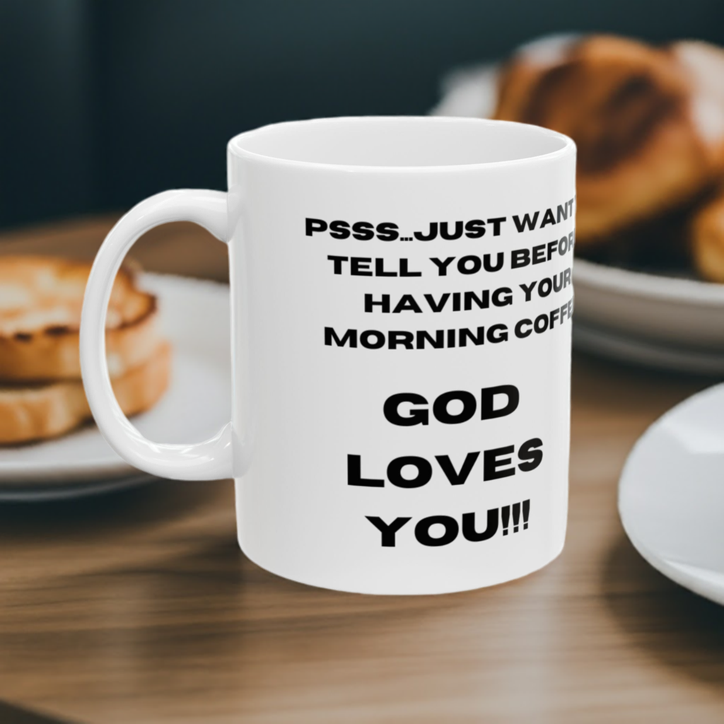 GOD LOVES YOU Ceramic Mug, (11oz, 15oz)